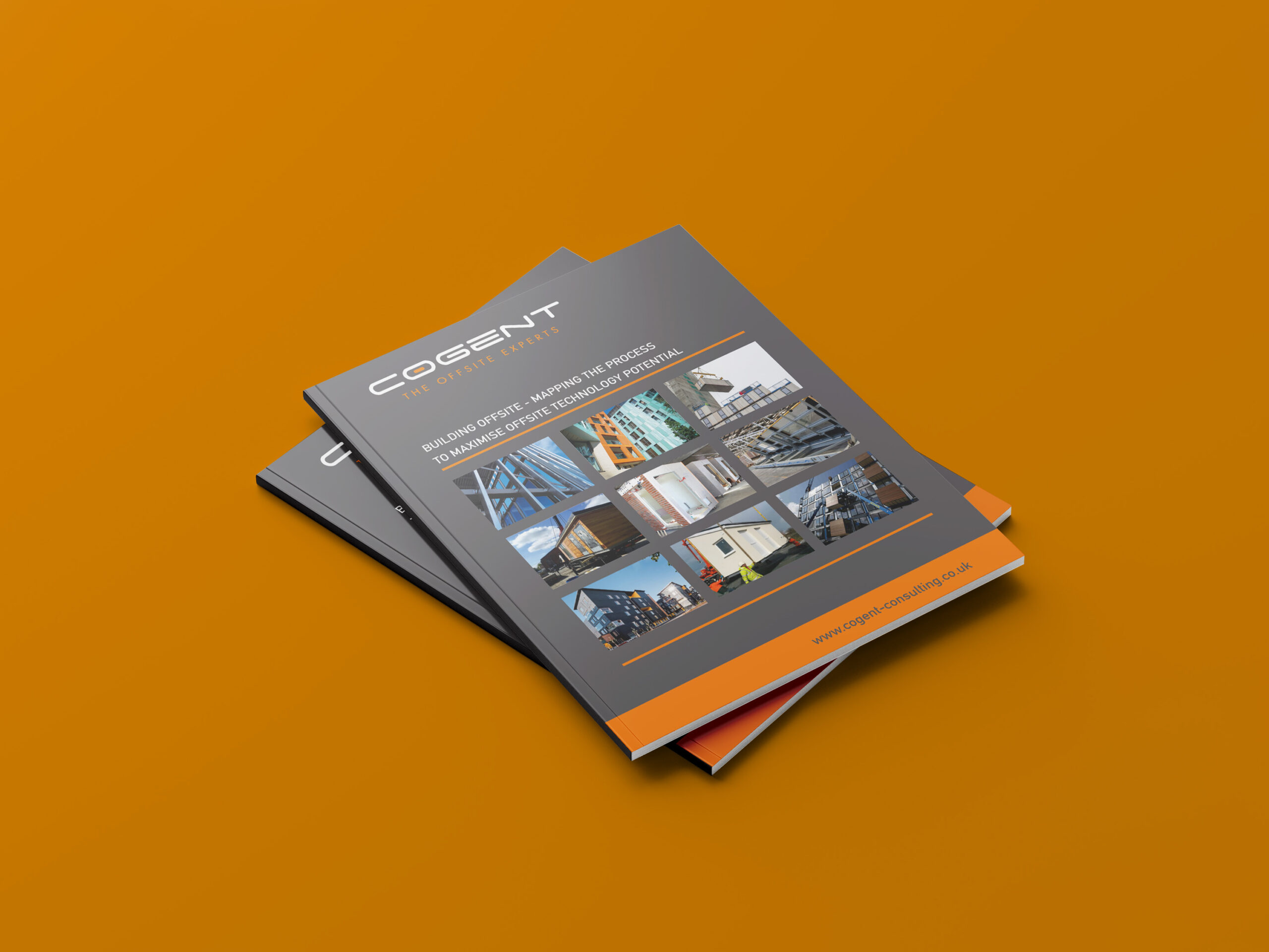 Cogent Brochure on an orange background